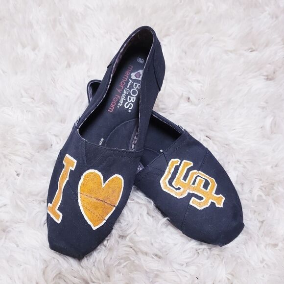 BOBS from Skechers Slip On Flats I Love San Francisco Shoes Memory Foam Size 6.5 - Picture 1 of 6